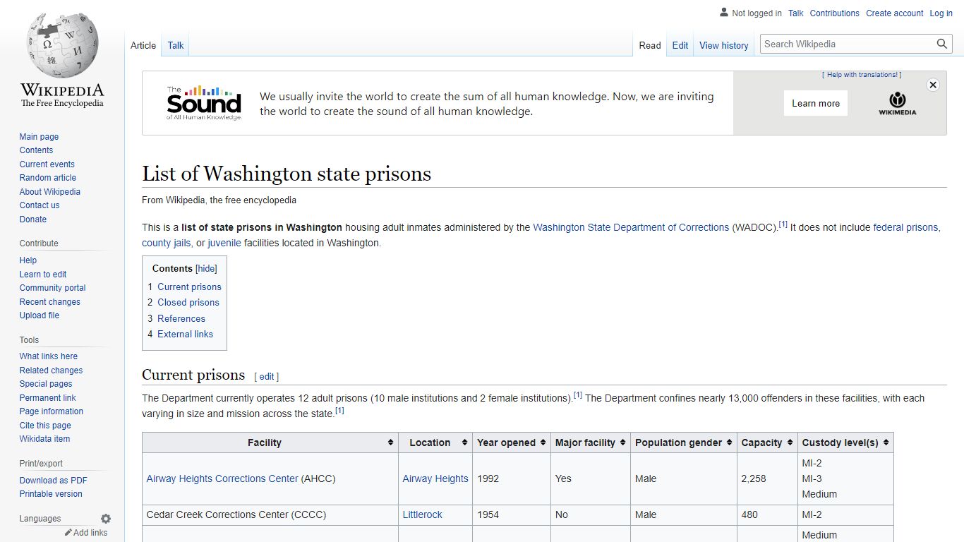 List of Washington state prisons - Wikipedia